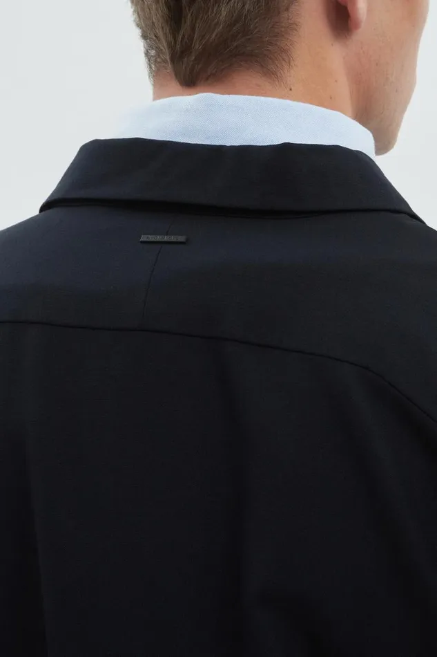 Men Norse Projects Shirting Jens Cordura Tech Wool Overshirt Dark Navy