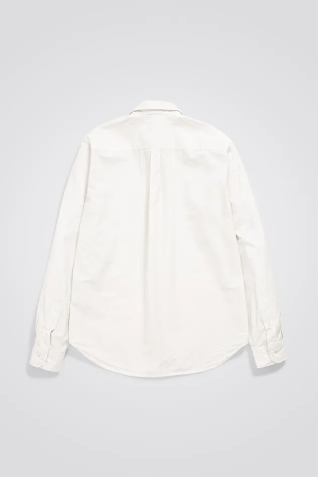 Men Norse Projects Shirting Osvald Tencel Marble White