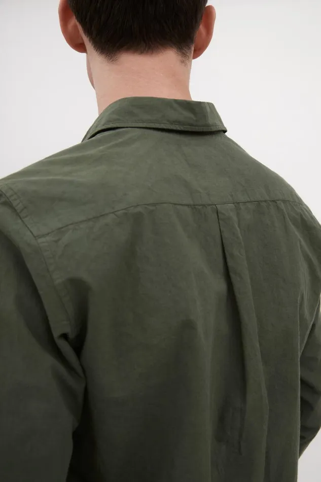 Men Norse Projects Shirting Osvald Tencel Spruce Green