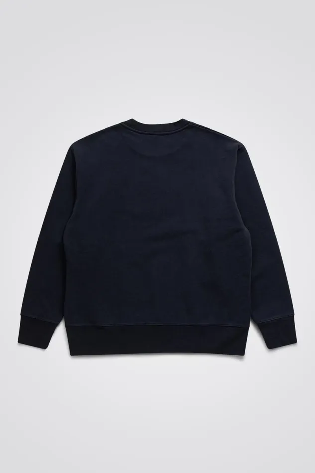 Men Norse Projects Sweatshirts Arne Chain Stitch Logo Dark Navy