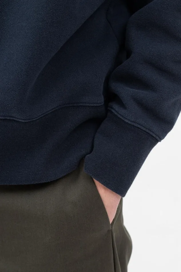 Men Norse Projects Sweatshirts Arne Chain Stitch Logo Dark Navy