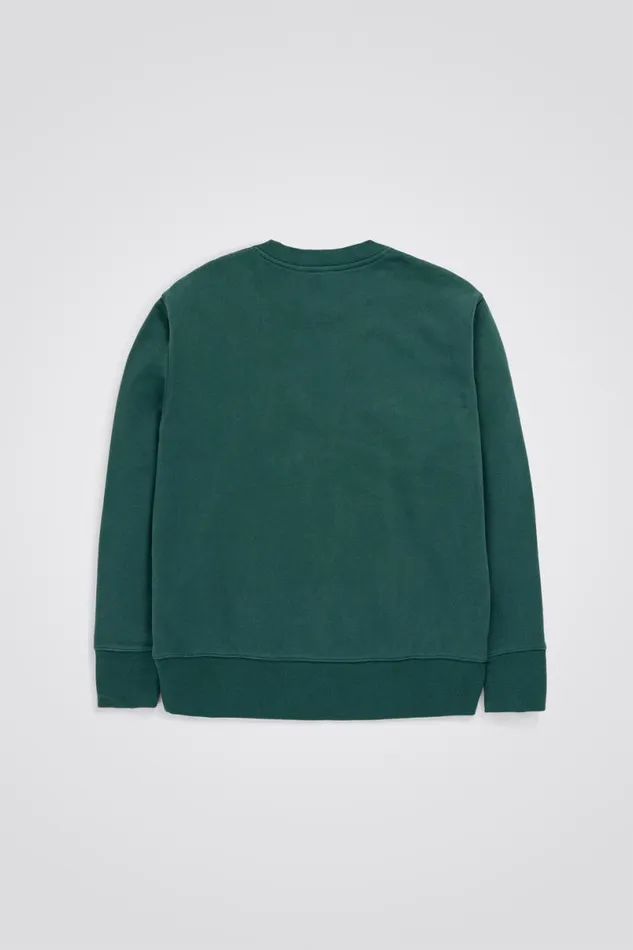 Men Norse Projects Sweatshirts Arne Chain Stitch Logo Dartmouth Green