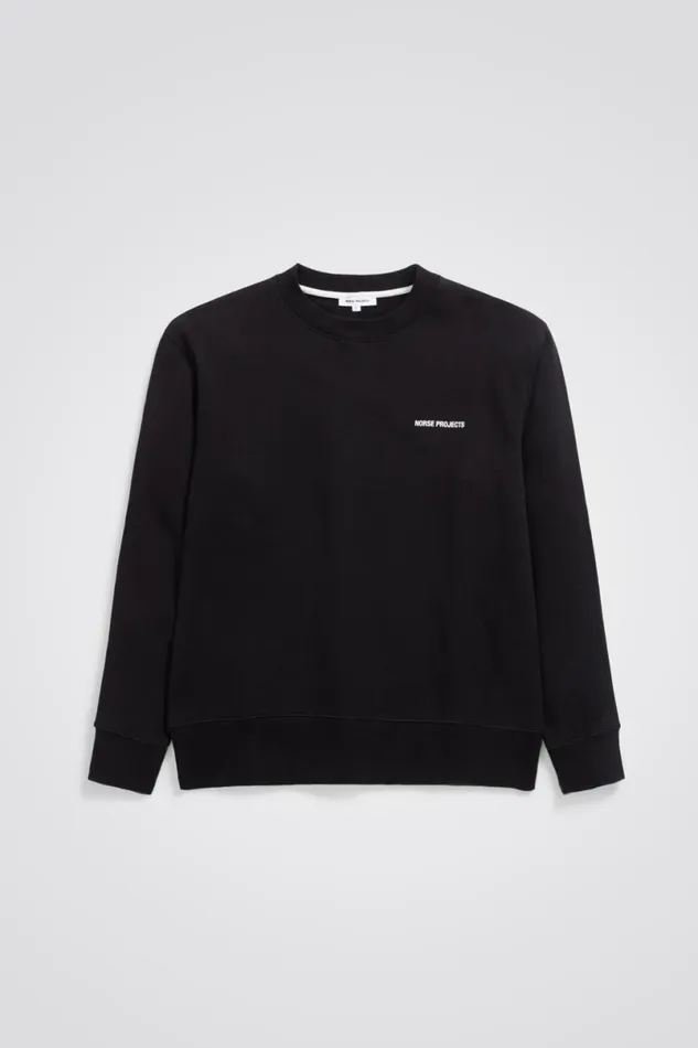 Men Norse Projects Sweatshirts Arne Logo Sweat Black
