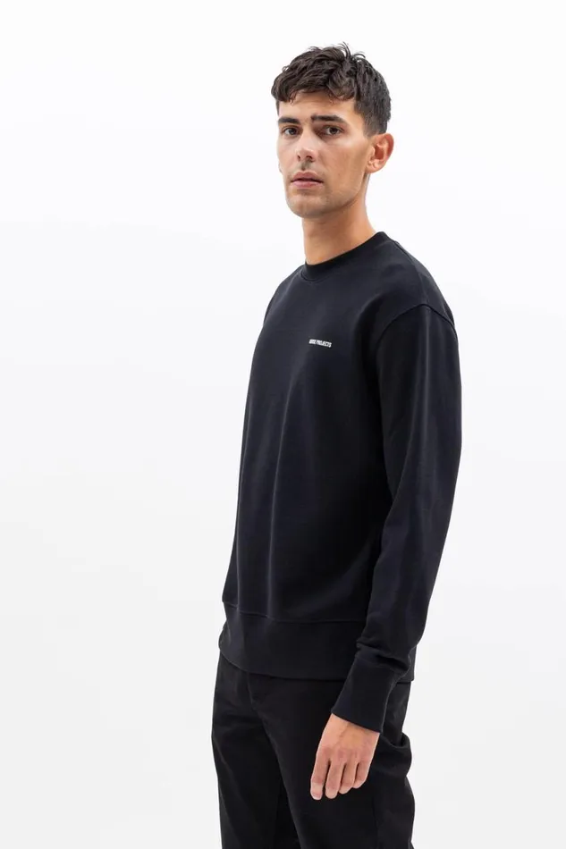 Men Norse Projects Sweatshirts Arne Logo Sweat Black