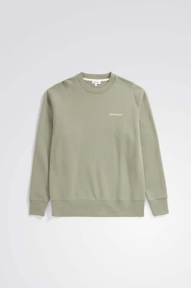 Men Norse Projects Sweatshirts Arne Logo Sweat Clay