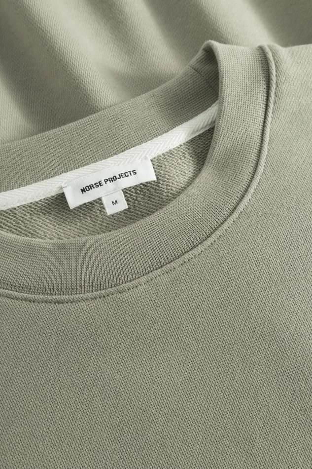 Men Norse Projects Sweatshirts Arne Logo Sweat Clay
