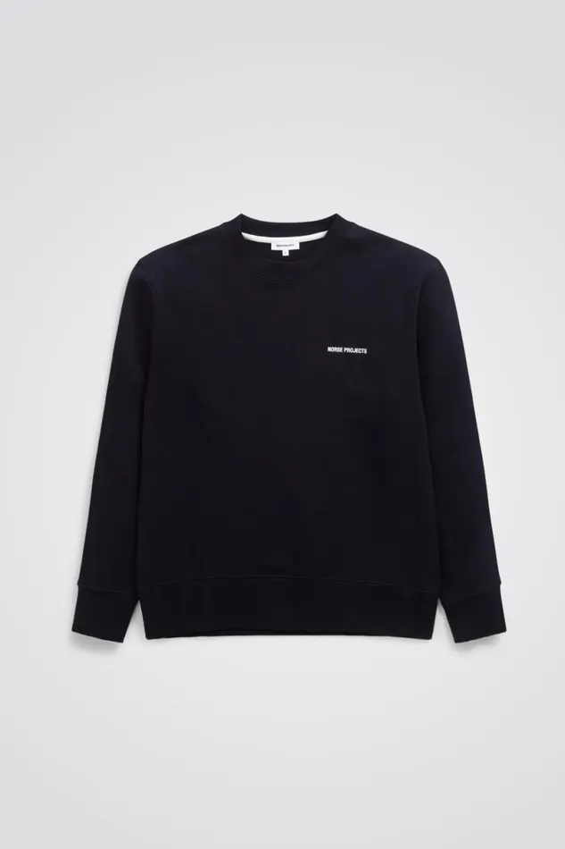 Men Norse Projects Sweatshirts Arne Logo Sweat Darknavy