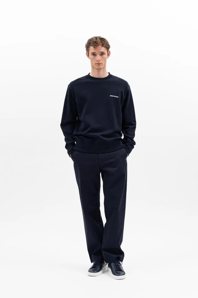 Men Norse Projects Sweatshirts Arne Logo Sweat Darknavy