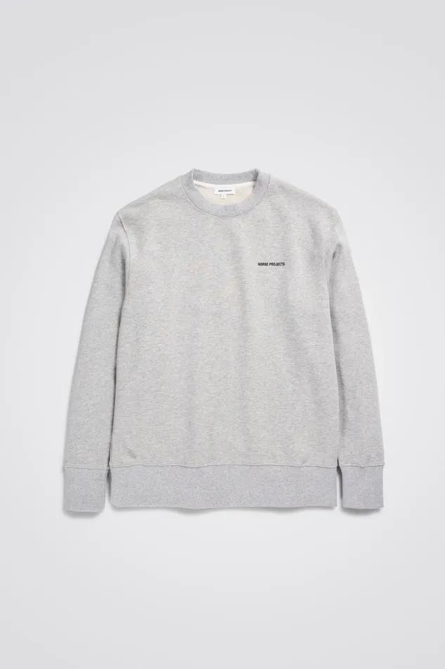 Men Norse Projects Sweatshirts Arne Logo Sweat Lightgreymelange