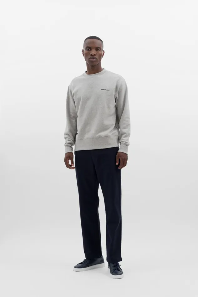 Men Norse Projects Sweatshirts Arne Logo Sweat Lightgreymelange