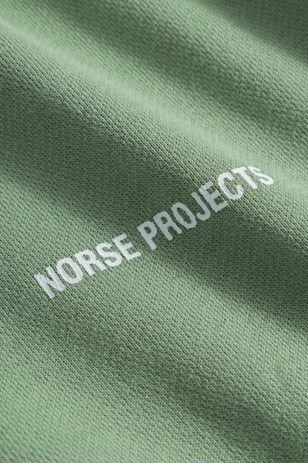 Men Norse Projects Sweatshirts Arne Logo Sweat Linden Green