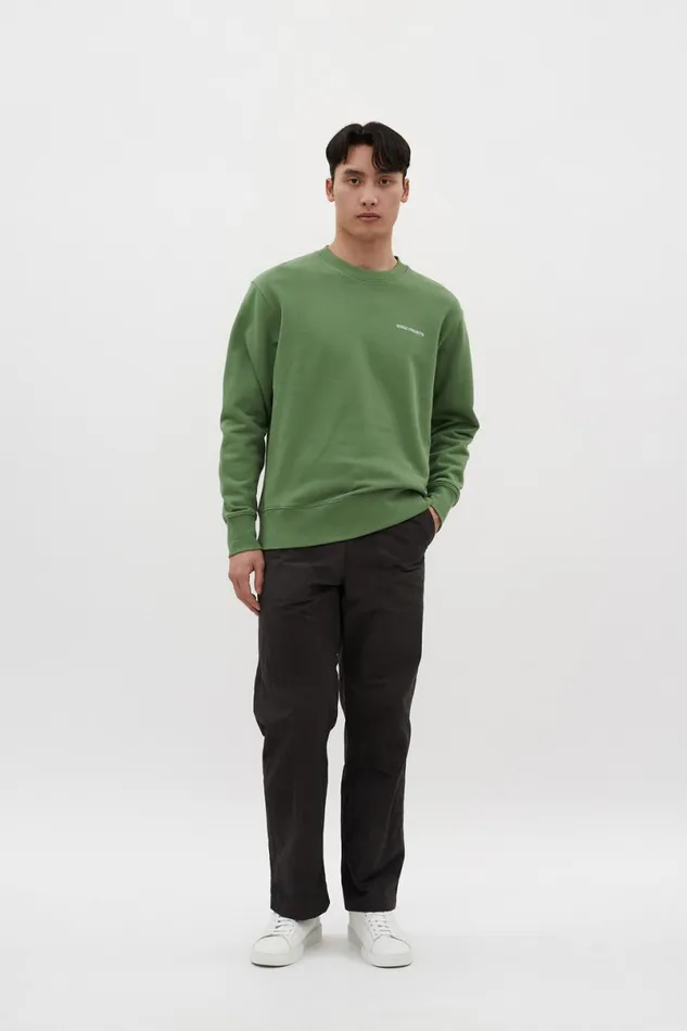 Men Norse Projects Sweatshirts Arne Logo Sweat Linden Green