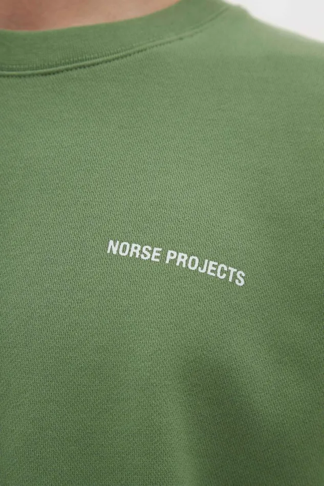 Men Norse Projects Sweatshirts Arne Logo Sweat Linden Green