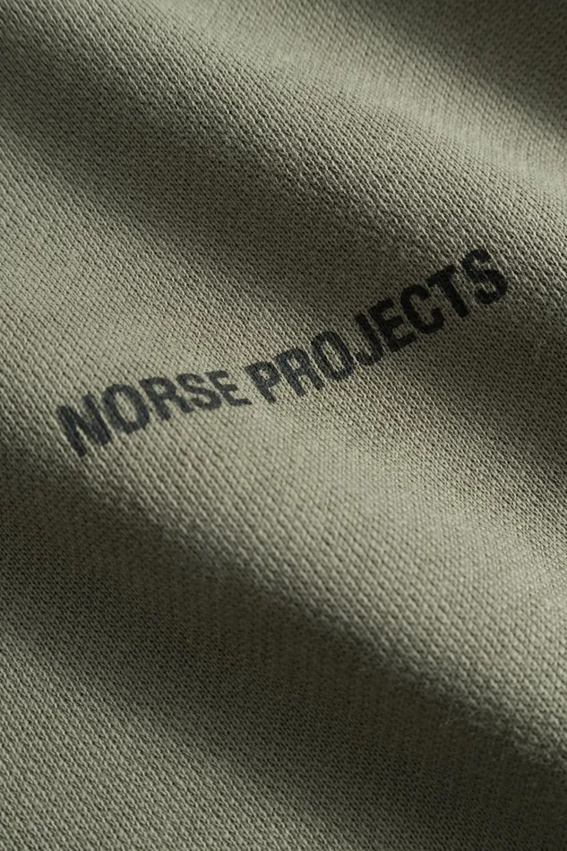 Men Norse Projects Sweatshirts Arne Logo Sweat Sediment Green