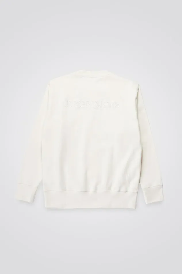 Men Norse Projects Sweatshirts Arne Relaxed Fleece N Logo Sweatshirt Ecru