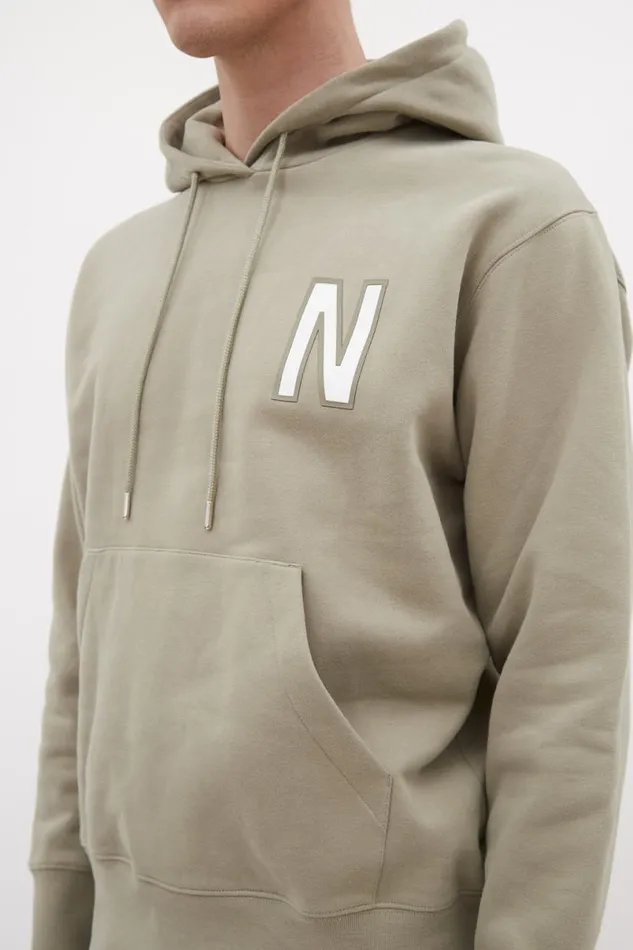 Men Norse Projects Sweatshirts Arne Relaxed Organic Brushed Fleece Large N Hoodie Clay