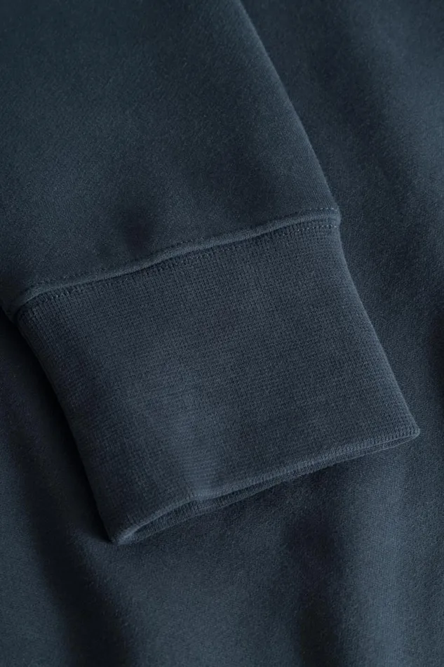 Men Norse Projects Sweatshirts Arne Relaxed Organic Brushed Fleece Large N Hoodie Dark Navy