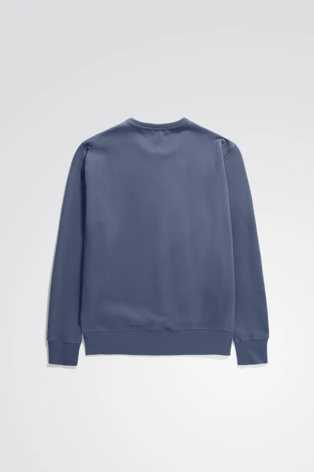 Men Norse Projects Sweatshirts Arne Relaxed Organic Chain Stitch Logo Sweatshirt Steel Blue