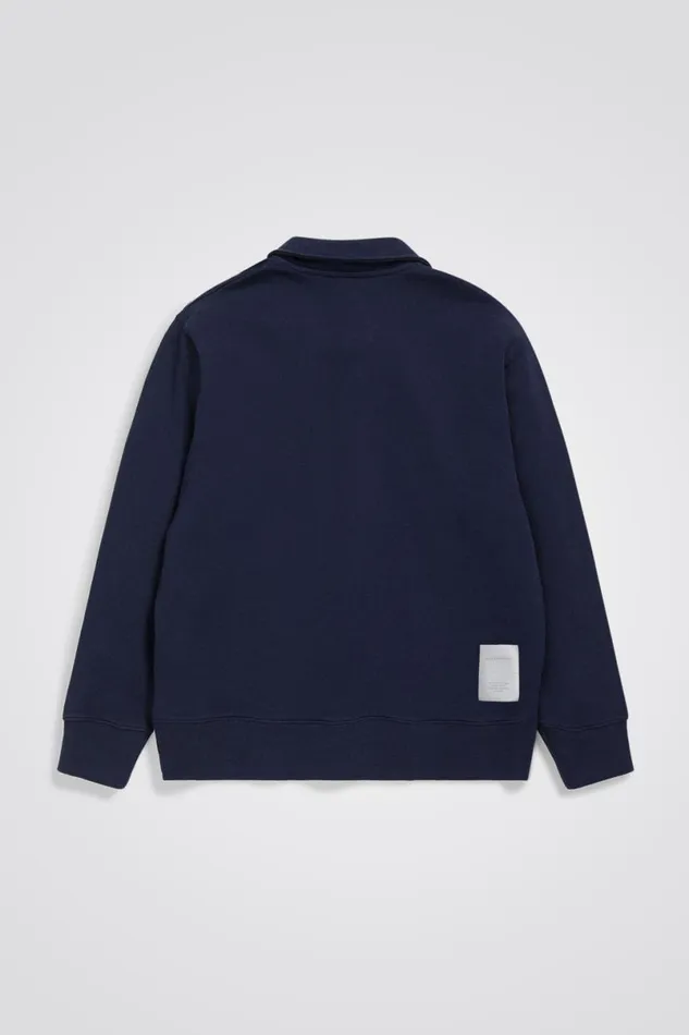 Men Norse Projects Sweatshirts Fraser Relaxed Tab Series LS Polo Dark Navy