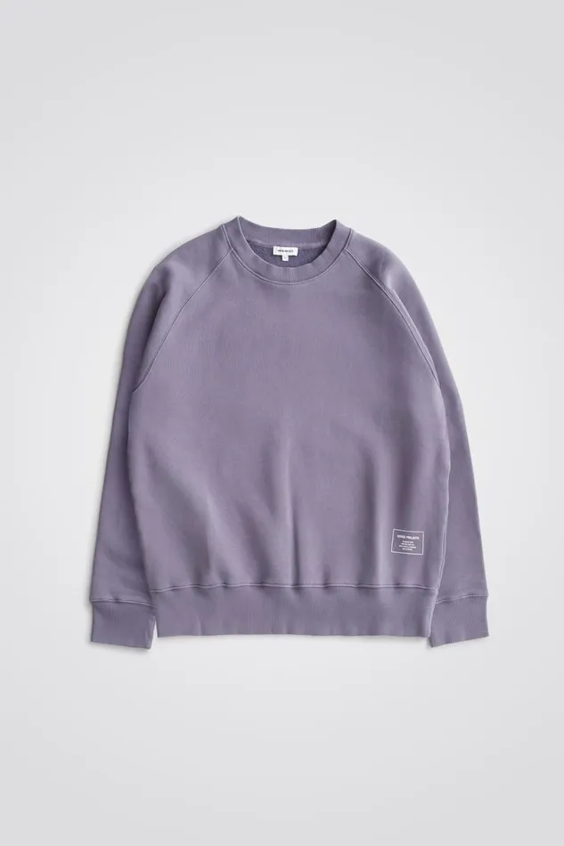 Men Norse Projects Sweatshirts Marten Relaxed Organic Raglan Sweatshirt Dusk Purple Men Norse Projects Sweatshirts Marten Relaxed Organic Raglan Sweatshirt Dusk Purple