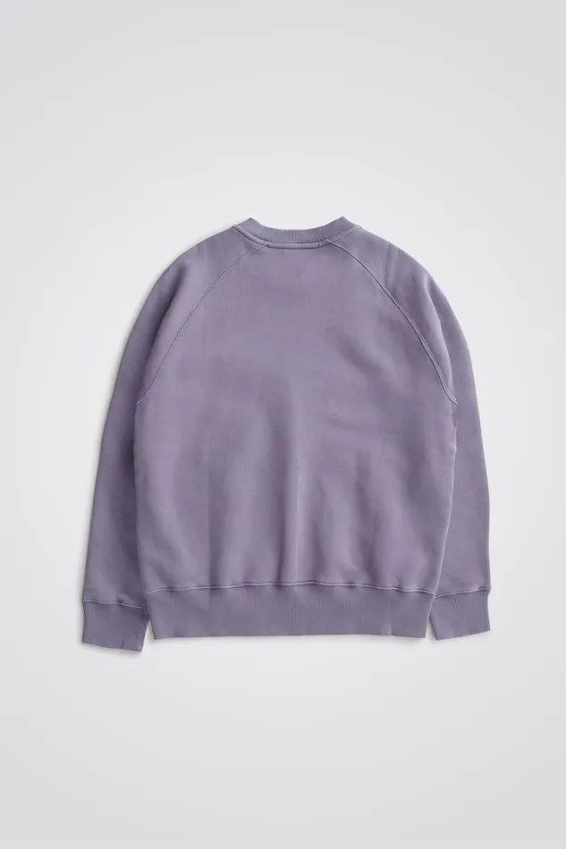 Men Norse Projects Sweatshirts Marten Relaxed Organic Raglan Sweatshirt Dusk Purple