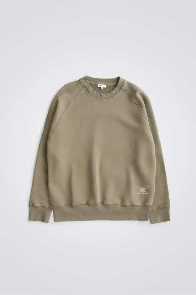 Men Norse Projects Sweatshirts Marten Relaxed Organic Raglan Sweatshirt Sediment Green Men Norse Projects Sweatshirts Marten Relaxed Organic Raglan Sweatshirt Sediment Green