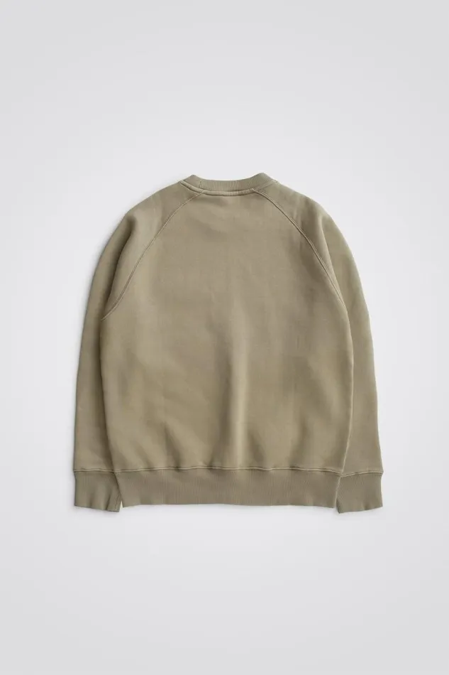 Men Norse Projects Sweatshirts Marten Relaxed Organic Raglan Sweatshirt Sediment Green