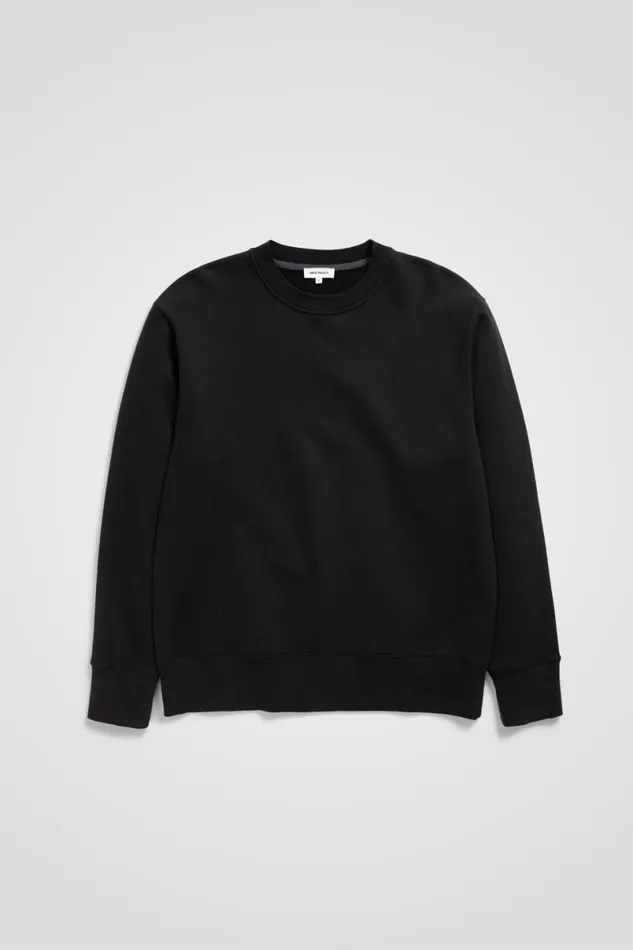 Men Norse Projects Sweatshirts Organic Brushed Cotton Sweatshirt Black