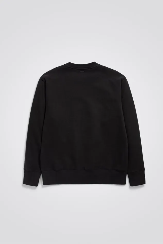 Men Norse Projects Sweatshirts Organic Brushed Cotton Sweatshirt Black