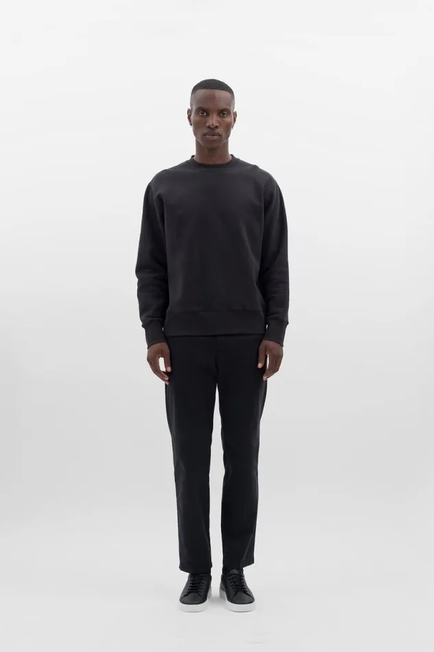 Men Norse Projects Sweatshirts Organic Brushed Cotton Sweatshirt Black