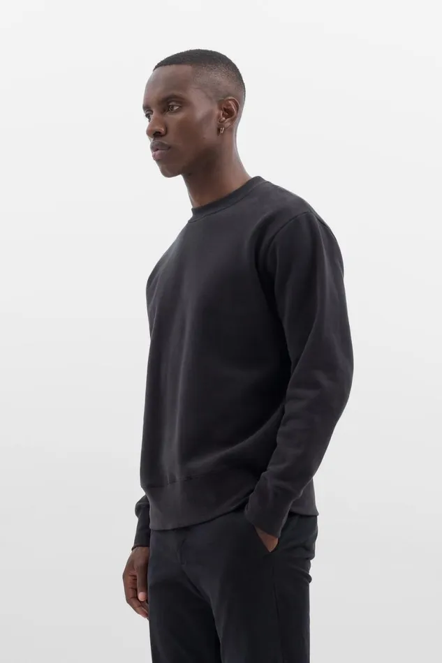Men Norse Projects Sweatshirts Organic Brushed Cotton Sweatshirt Black