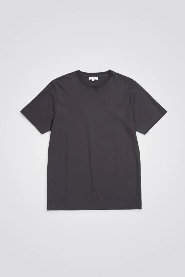 Men Norse Projects TShirts Cotton Crpe Tshirt Battleship Grey