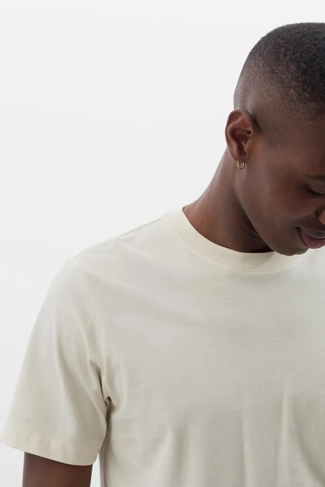 Men Norse Projects TShirts Cotton Crpe Tshirt Ecru
