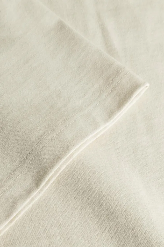 Men Norse Projects TShirts Espen Loose Printed SS Polo Ecru