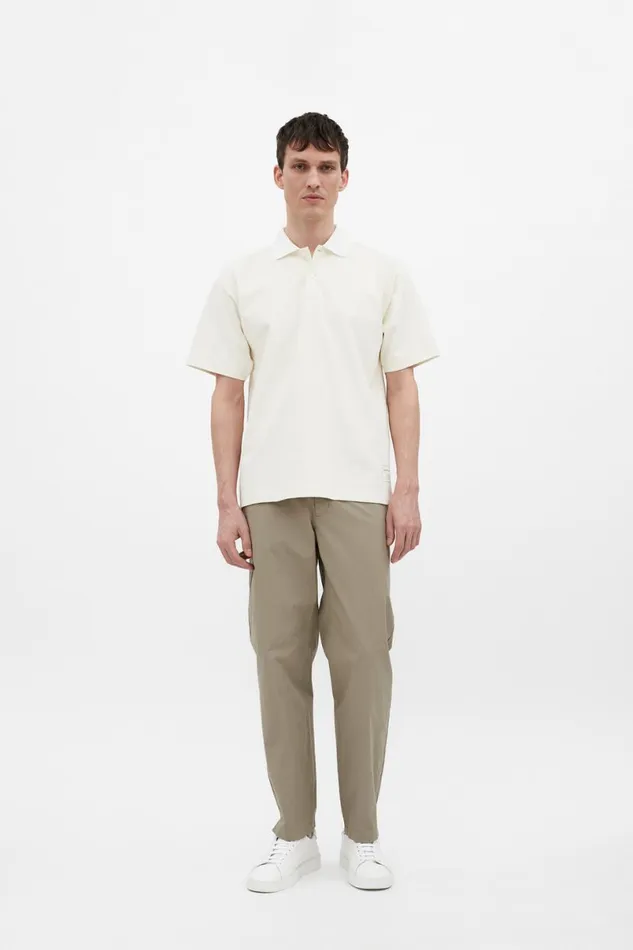 Men Norse Projects TShirts Espen Loose Printed SS Polo Ecru