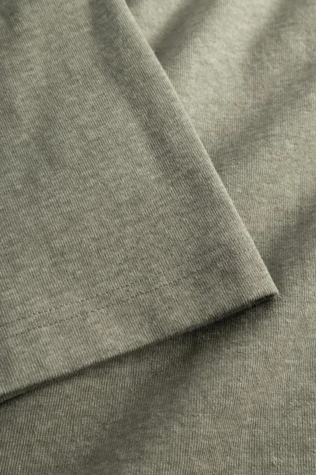Men Norse Projects TShirts Espen Loose Printed SS Polo Sediment Green