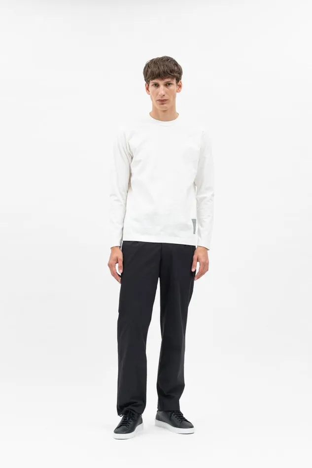 Men Norse Projects TShirts Holger Tab Series Reflective LS White