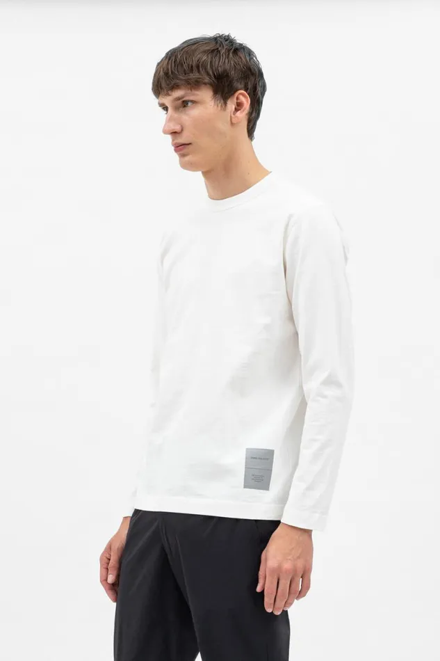 Men Norse Projects TShirts Holger Tab Series Reflective LS White
