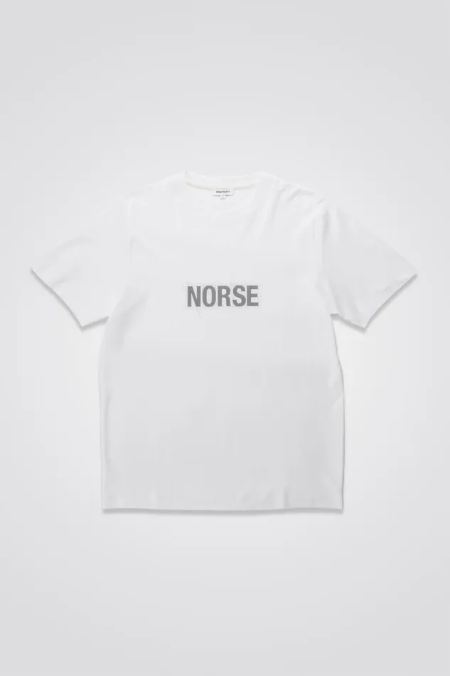 Men Norse Projects TShirts Jakob Interlock Grid TShirt White