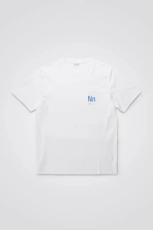 Men Norse Projects TShirts Jakob Interlock Nn Print TShirt White