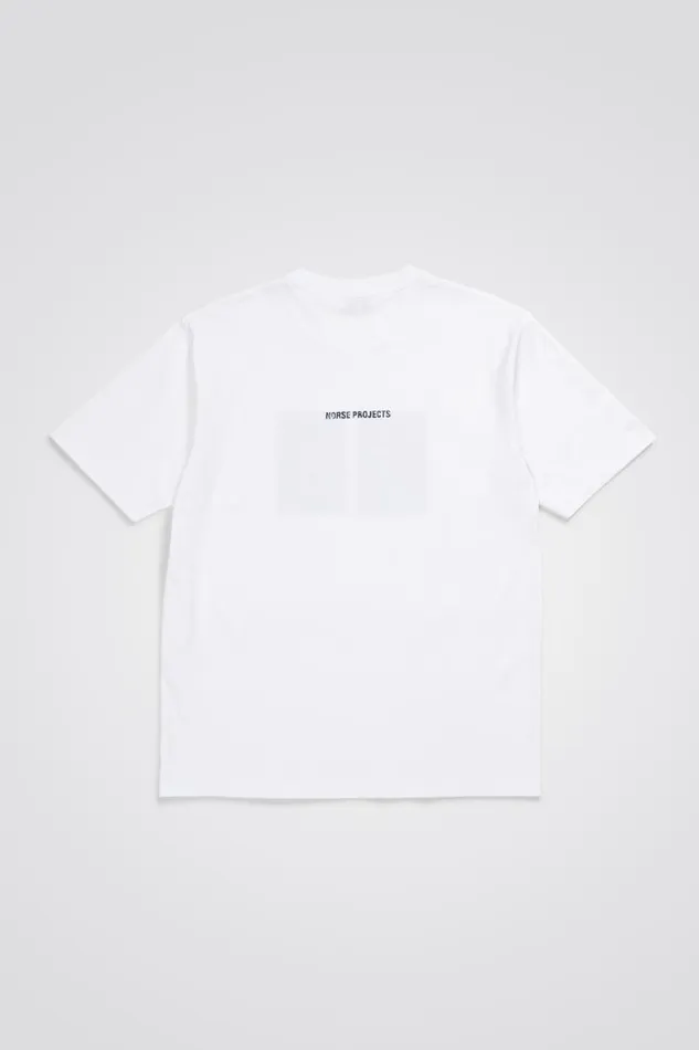 Men Norse Projects TShirts Johannes Lino Cut Reeds Calcite Blue