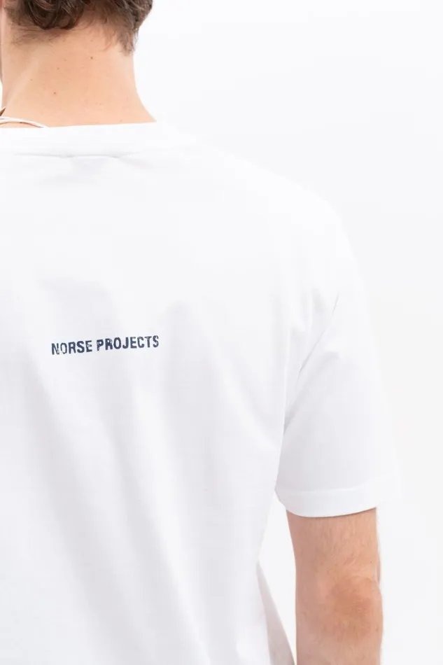 Men Norse Projects TShirts Johannes Lino Cut Reeds Calcite Blue