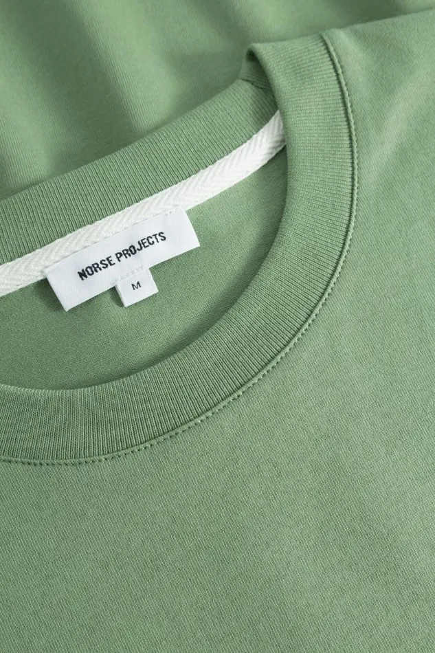 Men Norse Projects TShirts Johannes Logo Tshirt Linden Green