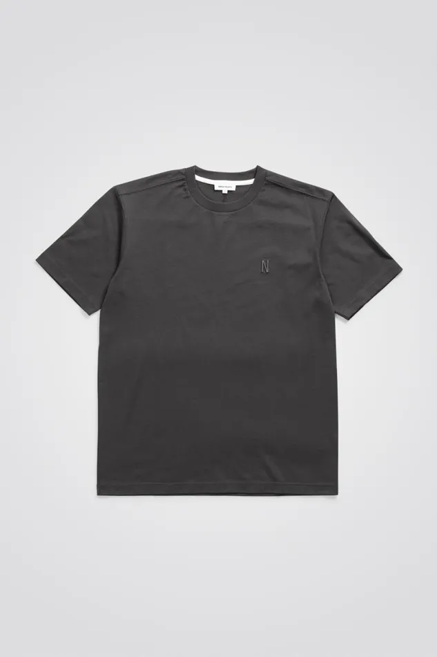 Men Norse Projects TShirts Johannes N Logo Tshirt Battleship Grey