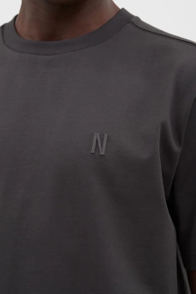 Men Norse Projects TShirts Johannes N Logo Tshirt Battleship Grey