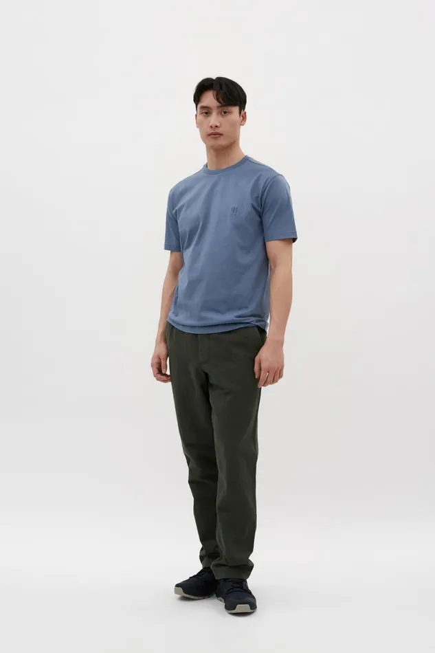 Men Norse Projects TShirts Johannes N Logo Tshirt Fog Blue