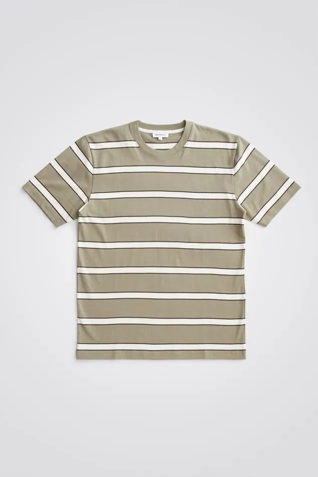Men Norse Projects TShirts Johannes Organic Multicolour Stripe Tshirt Clay