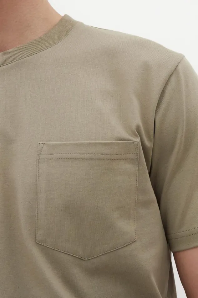 Men Norse Projects TShirts Johannes Organic Pocket Tshirt Clay