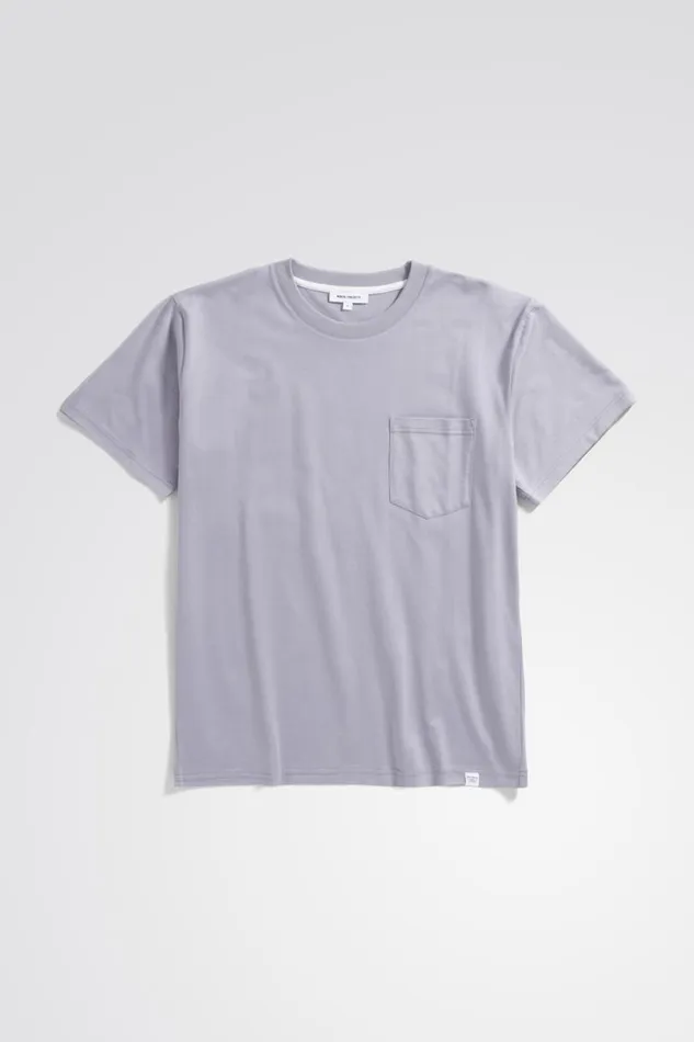 Men Norse Projects TShirts Johannes Organic Pocket Tshirt Crocus Purple