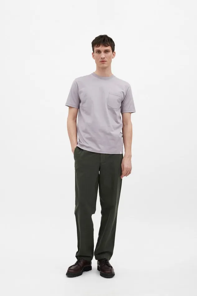 Men Norse Projects TShirts Johannes Organic Pocket Tshirt Crocus Purple